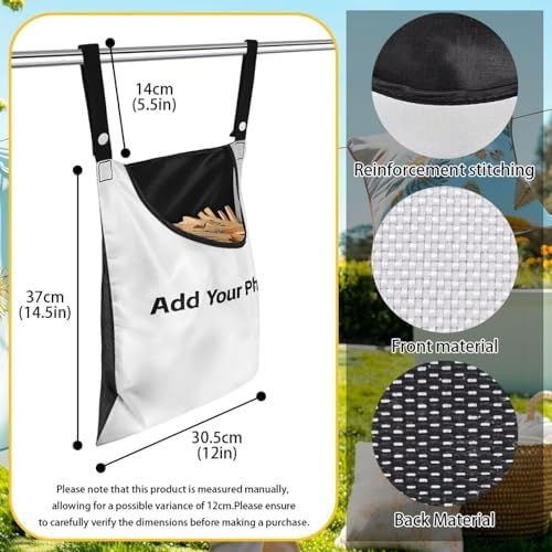 Custom Clothespin Bag Add Your Photo & Pet Photo Design - Image 6