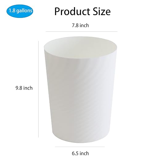 UUJOLY Plastic Small Bathroom Trash Can Wastebasket Garbage Can, Laundry Room - Image 7