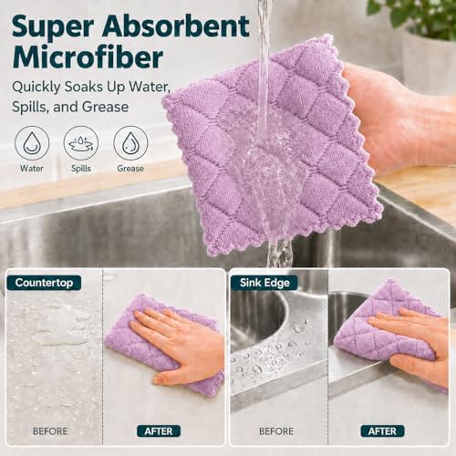 kimteny 12 Pack Dish Cloths for Washing Dishes - Image 4