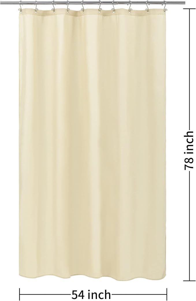 ALYVIA SPRING 54x78 Stall Waterproof Fabric Shower Curtain or Liner Cream - Image 7