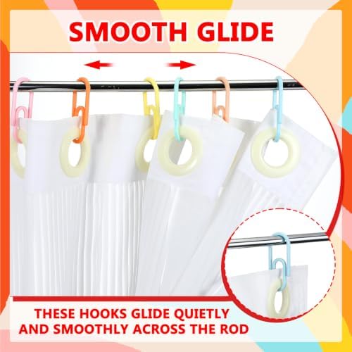 CroBlissful Macaron Color 12 Pcs Jumbo Paper Clips Shower Curtain Hooks Rings - Image 3