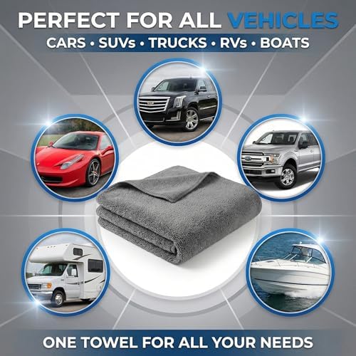 2 Pack Professional Large Microfiber Car Drying Towels, Microfiber Towels - Image 6