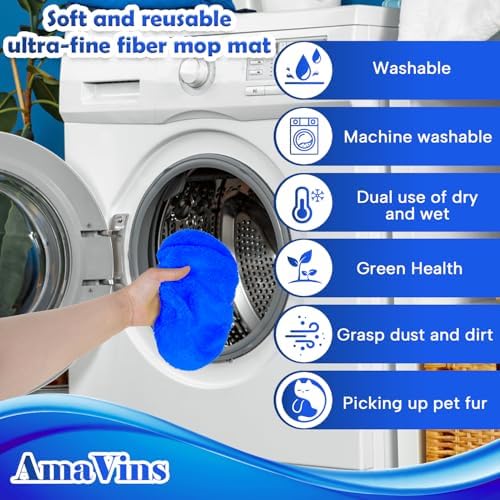 5 Pack Reusable Microfiber Mop Pads Compatible - Image 5