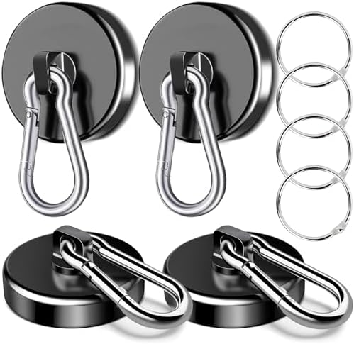Magnetic Hooks Heavy Duty 150Lbs, 4 Pack Super Strong Magnetic Hooks by VSKIZ