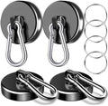 Magnetic Hooks Heavy Duty 150Lbs, 4 Pack Super Strong Magnetic Hooks by VSKIZ