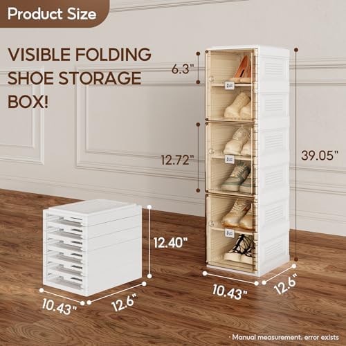 ANTBOX Shoe Organizer Storage Box, Portable Folding Shoe Rack - Image 6