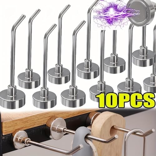 10 Pack Strong Neodymium Magnetic Hooks, 2.76 Inch Heavy Duty Cruise Hooks - Image 2