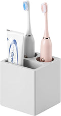 Luxspire Toothbrush Holder, 3 Slots, Light Gray | Diatomite, Fast Drying by Luxspire