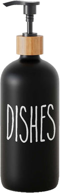 Dish Soap Dispenser for Kitchen, Glass Hand Soap Dispenser, Modern Farmhouse by Aeakey