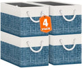 Fab totes Storage Bins 4-Pack, Foldable Storage Baskets by Fabtotes