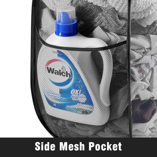 TECHMILLY Collapsible Mesh Pop Up Laundry Hamper - Image 4