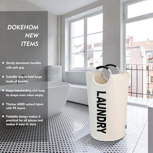DOKEHOM 125L X-Large Laundry Basket Bag, Collapsible Tall Hamper - Image 2