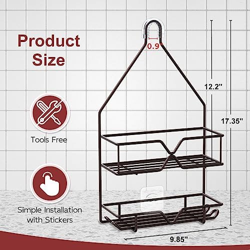 TreeLen Shower Caddy over Shower Head Hanging Bathroom Caddy - Image 3