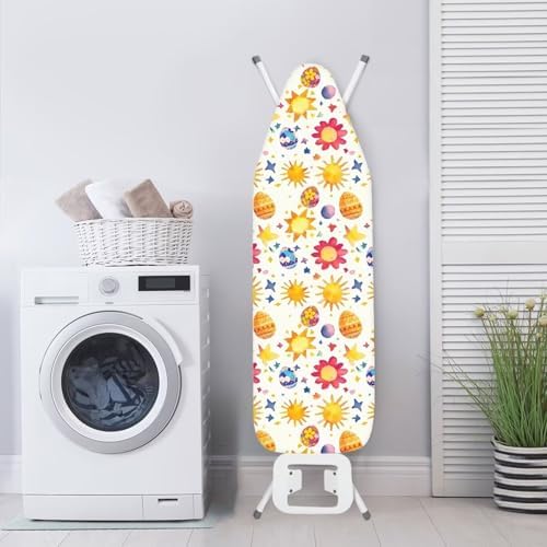 Easter Egg Steam Ironing Board Cover, Cartoon Sun Star Pattern Stain Resistant - Image 3