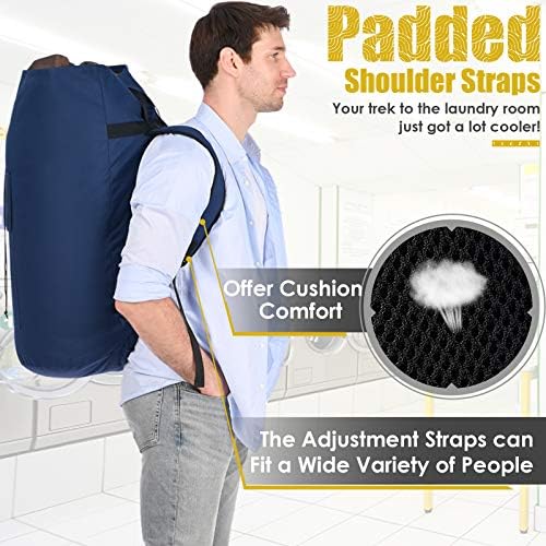 Backpack Laundry Bag, 115L Heavy Duty Extra Large College Laundry Backpack - Image 3