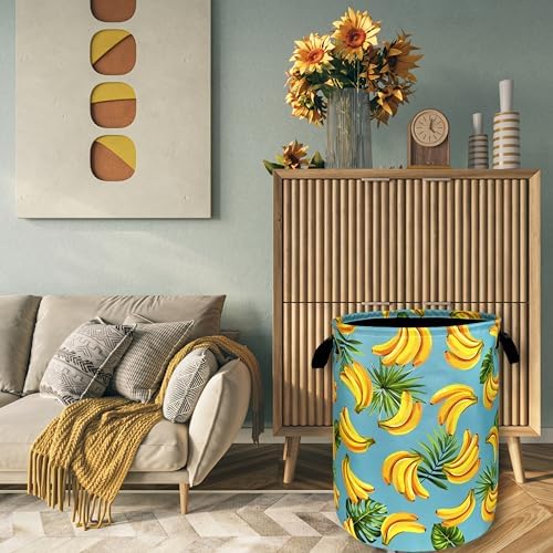 Banana Laundry Basket Oxford Cloth Foldable Hamper 18.9x16.5 Inch - Image 7