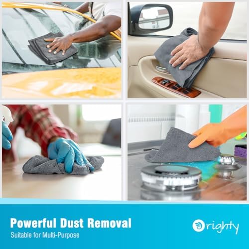 Orighty Microfiber Cleaning Cloth, Cleaning Rags, 24 Pack, 12x11 in - Image 6