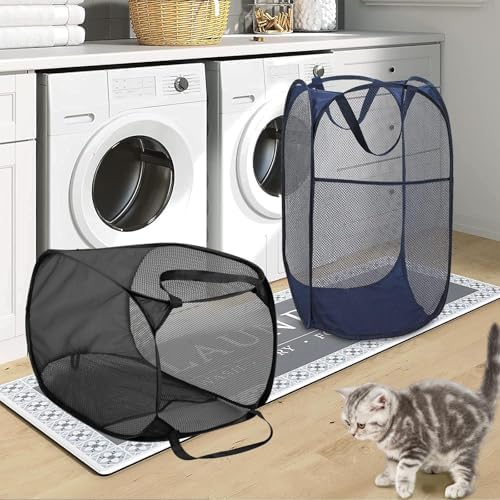 BATTOO Deluxe Strong Mesh Pop up Laundry Hamper Basket - Image 2