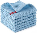 Kitchen Towels 6-Pack Kitchen Dish Cloths, 100% Cotton, 12x12 In, Sky Blue by BOOMIBOO
