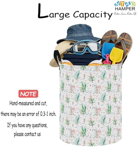 NTAOHAMPER Underwater World Large Laundry Hamper, Laundry Basket, Baby Nursery - Image 4