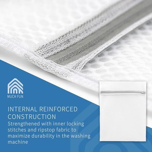 Muchfun 3Pcs Shoes Washing Machine Bag, Honeycomb Mesh Laundry Bags - Image 6