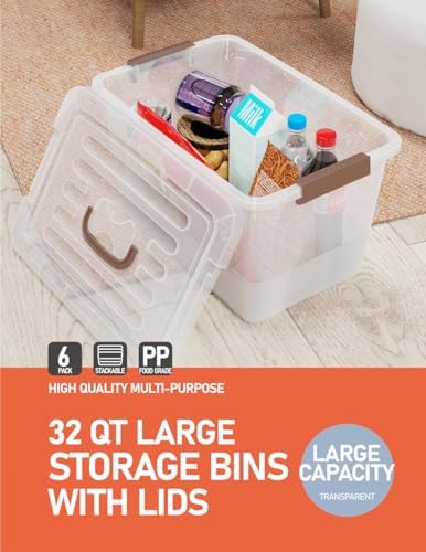 WYT 32 Qt Plastic Clear Storage Bin - Image 6