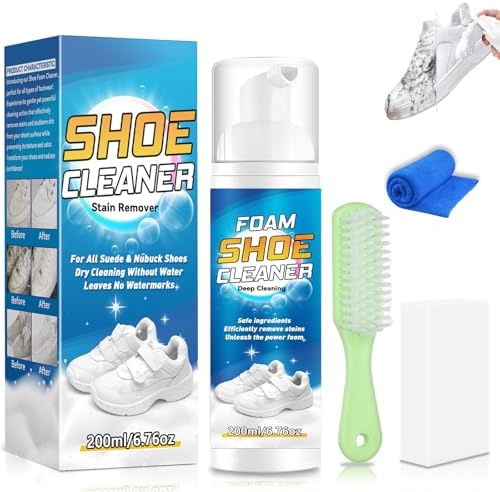 White Shoe Cleaner Kit 6.76Oz, Sneaker Cleaner by Wonshine