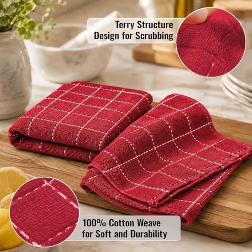 Kitinjoy 100% Cotton Terry Kitchen Towels, 13”x 28” - Image 2