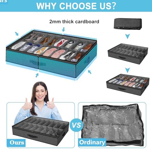 Under Bed Shoe Storage Organizer - Image 7