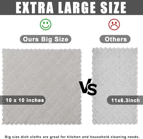 Homaxy 18 Pack Super Soft Absorbent Dish Cloths - Image 4
