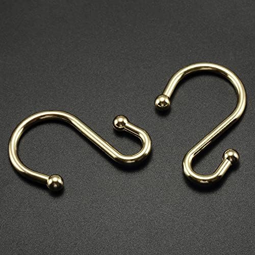 Gold Shower Curtain Rings Hooks, Premium Metal Rust Resistant S Shaped ​Hooks - Image 4