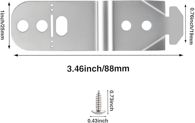 (4 pcs) for Boschh Dishwasher Mounting Bracket 619985 Compatible with Models AP4538351, 00605007, 00628371, 628371 Universal mounting Bracket