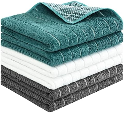 PY HOME & SPORTS Microfiber Kitchen Dish Towels 6 Pack- 17 x 25” Super by PYHOMESPORTS