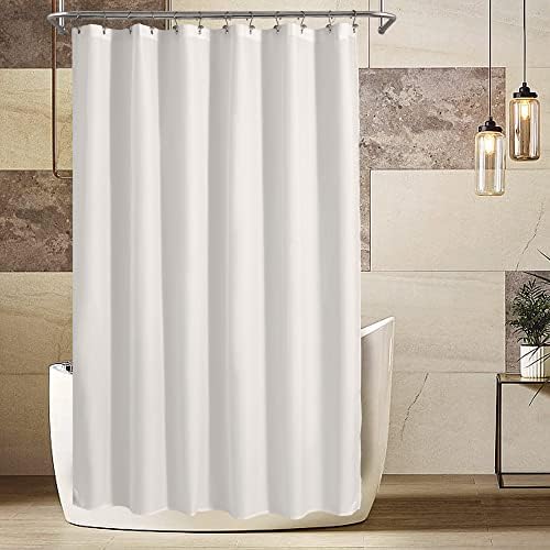 ALYVIA SPRING Extra Long Waterproof Fabric Shower Curtain Liner White 72x84 - Image 6