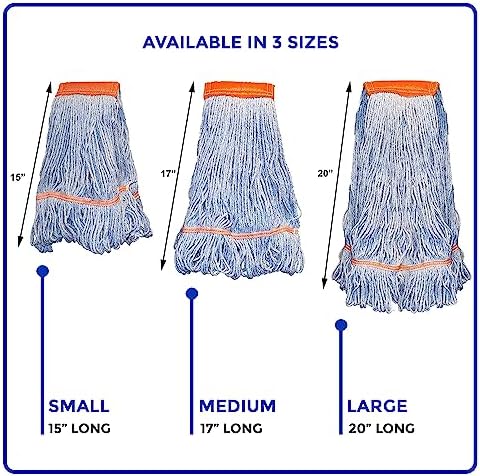 Nine Forty 6-Pack Industrial and Commercial-Grade Looped End Wet Mop Head Refill - Image 7
