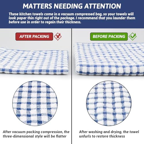 Nialnant 8 Pcs Kitchen Dish Rags, 100% Cotton Kitchen Towels - Image 6