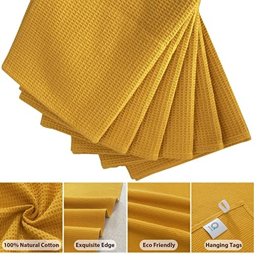 QUILTINA Dish Towels Set, 100% Cotton Waffle Weave Kitchen Towels 6 Pack - Image 2