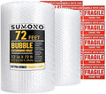 Bubble Cushioning Wrap Roll, Sumono 12 Inch x 72 Feet Total Bubble Roll by sumono