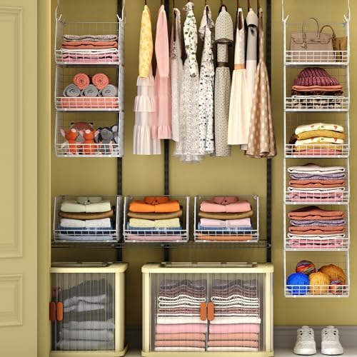 X-cosrack 6 Tier Closet Hanging Organizer, Clothes Hanging Shelves - Image 2