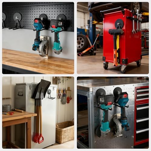 MUTUACTOR Upgraded Magnetic Hooks Heavy Duty, 40lbs Anti-Scratch Garage Large - Image 4