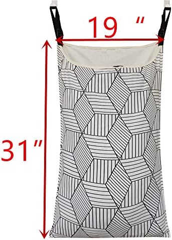 Adjustable Space Saving Door Hanging Laundry Hamper Bag - Image 3