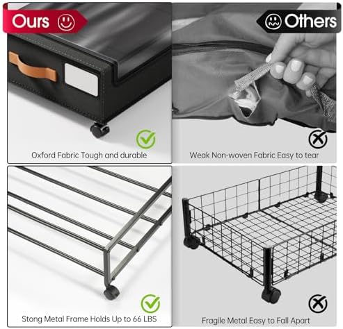 Yecaye 4 Pack Under Bed Storage - Image 3