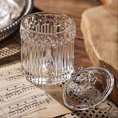 rejomiik 2 Pack Qtip Holder Glass Apothecary Jars - Image 5