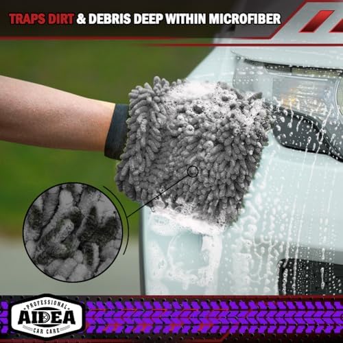 AIDEA Car Wash Mitt Microfiber, Car Wash Brush, 7.12''X10.14'' - Image 5