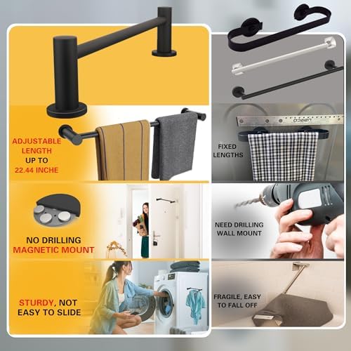 ULIBERMAGNET Magnetic Towel Holder, 1 Set Magnetic Towel Bar Holder - Image 7