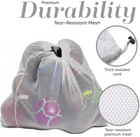 Mesh Equipment Bag, Adjustable, Cord Closure - Image 4