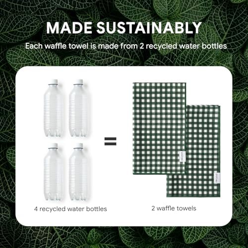 RECYCO Waffle Kitchen Towel Set of 2 - Image 5