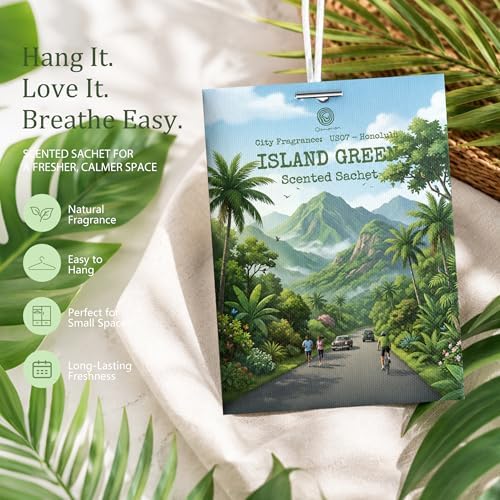 US07-Honolulu Island Green Scented Sachets - Image 2