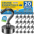 20 Pack Magnetic Hooks for Cruise Cabins 30lbs Heavy Duty Magnet by MUKFIRM