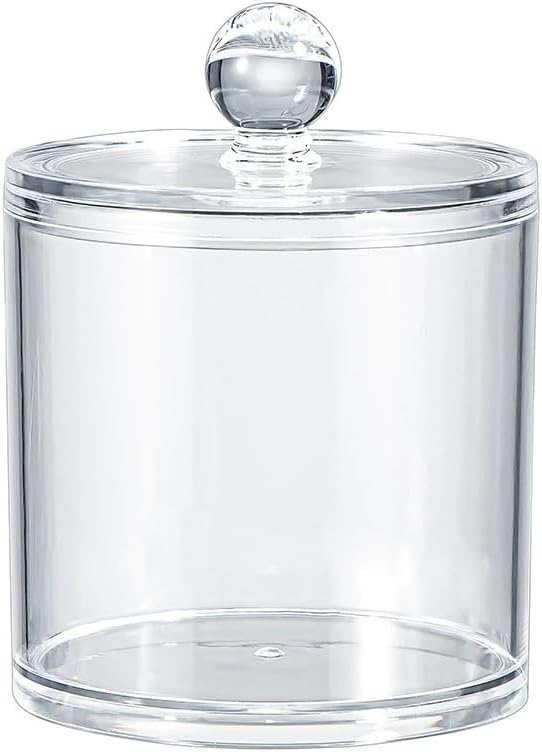 Acrylic Makeup Organizer Cosmetic Storage Display Case Makeup Brush Cotton Ball by KWCollection